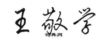 骆恒光王敬学行书个性签名怎么写
