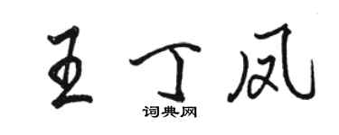 骆恒光王丁凤行书个性签名怎么写