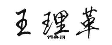 骆恒光王理革行书个性签名怎么写