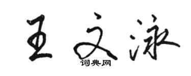 骆恒光王文泳行书个性签名怎么写