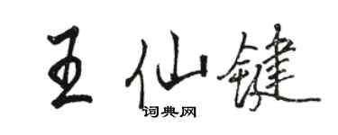 骆恒光王仙键行书个性签名怎么写