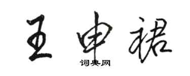 骆恒光王申裙行书个性签名怎么写