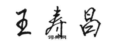 骆恒光王寿昌行书个性签名怎么写