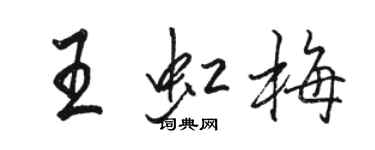 骆恒光王虹梅行书个性签名怎么写