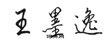 骆恒光王墨逸行书个性签名怎么写