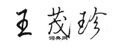 骆恒光王茂珍行书个性签名怎么写