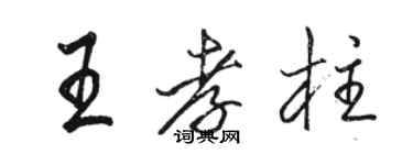 骆恒光王孝柱行书个性签名怎么写