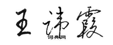 骆恒光王讳霞行书个性签名怎么写