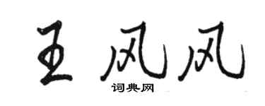 骆恒光王风风行书个性签名怎么写