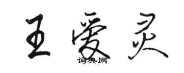 骆恒光王爱灵行书个性签名怎么写