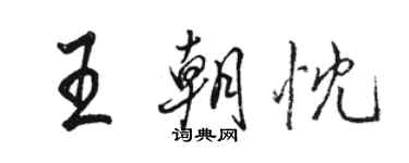 骆恒光王朝忱行书个性签名怎么写