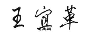 骆恒光王宜革行书个性签名怎么写