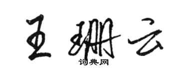 骆恒光王珊云行书个性签名怎么写