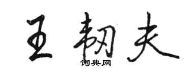 骆恒光王韧夫行书个性签名怎么写