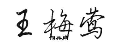 骆恒光王梅莺行书个性签名怎么写