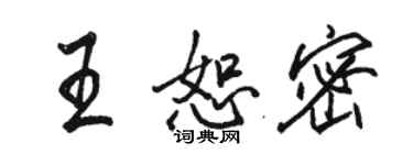 骆恒光王恕密行书个性签名怎么写