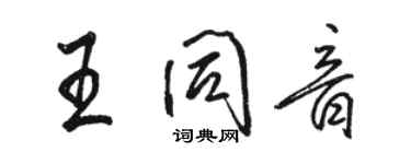 骆恒光王同音行书个性签名怎么写