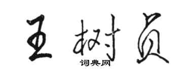 骆恒光王树贞行书个性签名怎么写