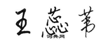 骆恒光王蕊苇行书个性签名怎么写