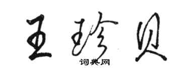 骆恒光王珍贝行书个性签名怎么写