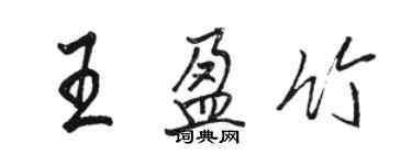 骆恒光王盈竹行书个性签名怎么写