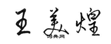 骆恒光王美煌行书个性签名怎么写