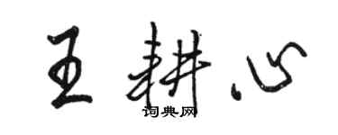 骆恒光王耕心行书个性签名怎么写