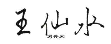 骆恒光王仙水行书个性签名怎么写