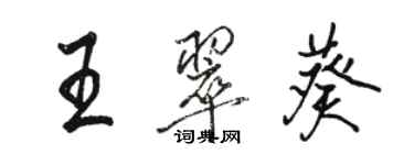 骆恒光王翠葵行书个性签名怎么写