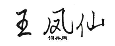 骆恒光王凤仙行书个性签名怎么写