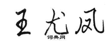 骆恒光王尤凤行书个性签名怎么写