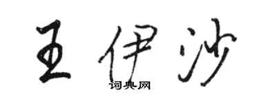 骆恒光王伊沙行书个性签名怎么写