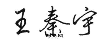 骆恒光王秦宇行书个性签名怎么写