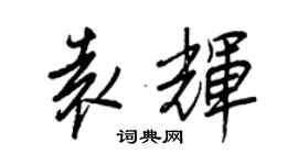 王正良袁辉行书个性签名怎么写