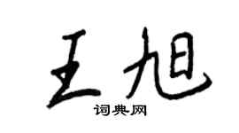王正良王旭行书个性签名怎么写