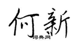 王正良何新行书个性签名怎么写