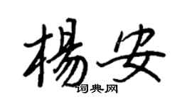 王正良杨安行书个性签名怎么写