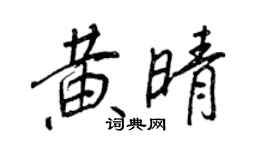 王正良黄晴行书个性签名怎么写
