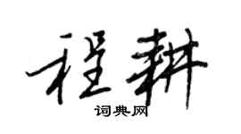 王正良程耕行书个性签名怎么写