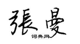 王正良张曼行书个性签名怎么写