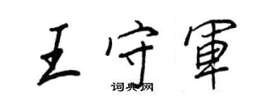 王正良王守军行书个性签名怎么写