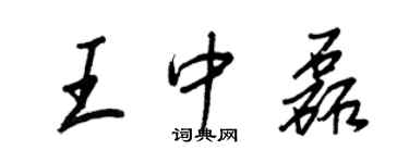 王正良王中磊行书个性签名怎么写