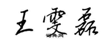 王正良王雯磊行书个性签名怎么写