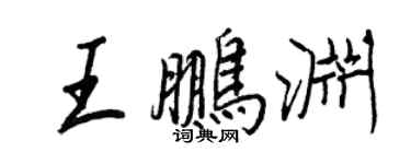 王正良王鹏渊行书个性签名怎么写
