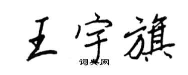 王正良王宇旗行书个性签名怎么写