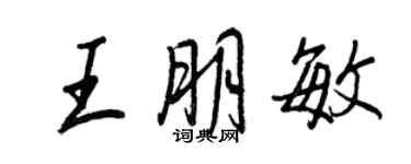 王正良王朋敏行书个性签名怎么写