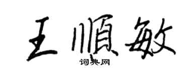 王正良王顺敏行书个性签名怎么写