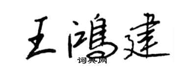 王正良王鸿建行书个性签名怎么写