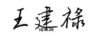 王正良王建禄行书个性签名怎么写