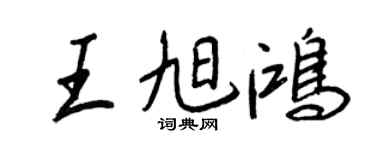 王正良王旭鸿行书个性签名怎么写